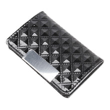 Business ID Credit Name Card Wallet Black Holder Case Unfold Style Hard Leather  SN9