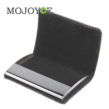 Business ID Credit Name Card Wallet Black Holder Case Unfold Style Hard Leather  SN9