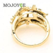Carving Patterns Decorated Fashionable Personalized Golden Ring Ornament  SN9