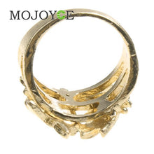 Carving Patterns Decorated Fashionable Personalized Golden Ring Ornament  SN9