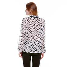 Casual Chiffon Women Blouse Long Sleeve Shirt Women Blusas femininas Women Tops Fashion Dot Print Blusa  SN9