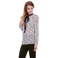 Casual Chiffon Women Blouse Long Sleeve Shirt Women Blusas femininas Women Tops Fashion Dot Print Blusa  SN9