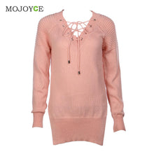 Casual Cross Strap Women Sweaters and Pullovers Long Sleeve Knitted Loose Sweater Poncho Pullover Sweater Women Pull Femme SN9