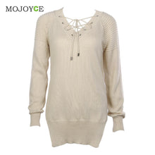 Casual Cross Strap Women Sweaters and Pullovers Long Sleeve Knitted Loose Sweater Poncho Pullover Sweater Women Pull Femme SN9