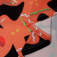 Casual Gingerbread Man Christmas Women Dress Snowman Snowflake Printed Long Sleeve Dress Christmas Vestidos Plus Size SN9