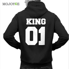 Casual Letter Print Hoodies Women Men Long Sleeve King Queen Printing Loose Sweartershirt Women Men Tops Black Hoodie  SN9