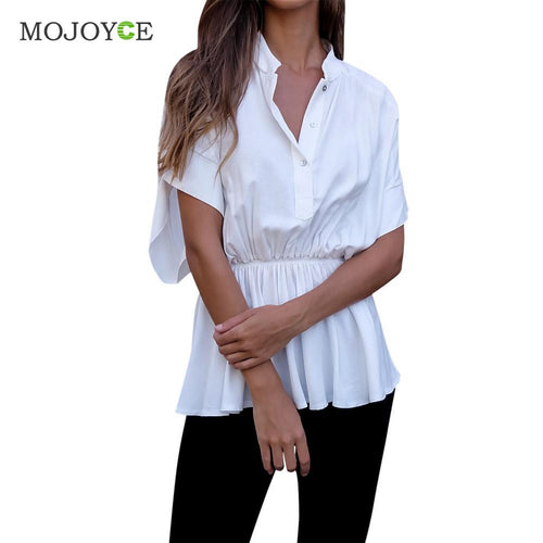 Casual Loose Short Sleeve Women Blouse Acetate Shirt Women blusas Fashion White Blouse Blusas Femininas Women Tops SN9