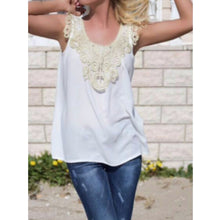 Casual Slim Sleeveless Tops Tanks Fmininas Women Vest Top Ladies Floral Lace Crochet Stitching Sleeveless Camis Chiffon SN9
