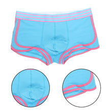 Blue Men's Sexy Boxer Shorts Thong Underwear Pouch Trunks Underpants Body Sculpting Breathable Boxer SN9