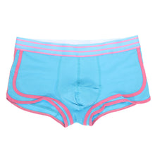Blue Men's Sexy Boxer Shorts Thong Underwear Pouch Trunks Underpants Body Sculpting Breathable Boxer SN9