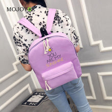 Canvas Backpack Letter Printing Backpack Women Preppy Style School Bags for Teenagers Mochila Backpacks for Teenage girls SN9