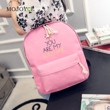 Canvas Backpack Letter Printing Backpack Women Preppy Style School Bags for Teenagers Mochila Backpacks for Teenage girls SN9