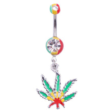 Belly Button Rings Flattering Decoration Maple Leaf Pendant Girl Belly Piercing Body Jewelry Piercing Nombril Pendant SN9