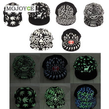 Adjustable Fashion Night Lighted Hip-hop Hat Outdoor Luminous Baseball Hat Print Sports Baseball Cap  SN9