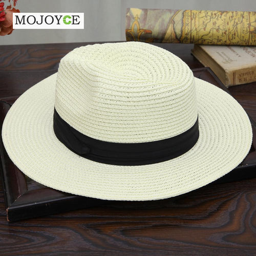 Beach Wide Brim Trilby Hats for Women Straw Hat Bucket Sun Cap Paper Straw Sun Hat  SN9