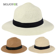 Beach Wide Brim Trilby Hats for Women Straw Hat Bucket Sun Cap Paper Straw Sun Hat  SN9