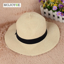 Beach Wide Brim Trilby Hats for Women Straw Hat Bucket Sun Cap Paper Straw Sun Hat  SN9