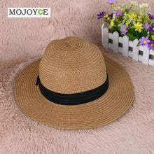 Beach Wide Brim Trilby Hats for Women Straw Hat Bucket Sun Cap Paper Straw Sun Hat  SN9